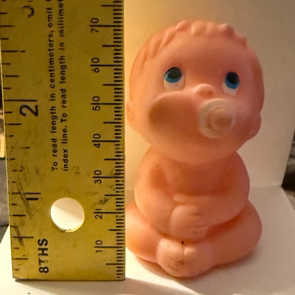 Vintage Kiddie Prod Taiwan Soft Rubber Toy Little Baby With Pacifier - Picture 4 of 4